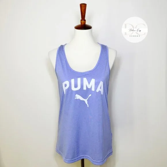 Puma Womens Mesh Logo Tank Top Size Medium - Picture 1 of 7